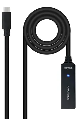 Produktbild von Nanocable 10.01.1311, 5 m, USB C, USB C, USB 3.2 Gen 1 (3.1 Gen 1), 5 Gbit/s, Schwarz