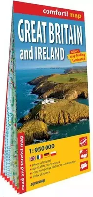 Produktbild von Wielka Brytania i Irlandia laminowana mapa samochodowo-turystyczna 1:950 000