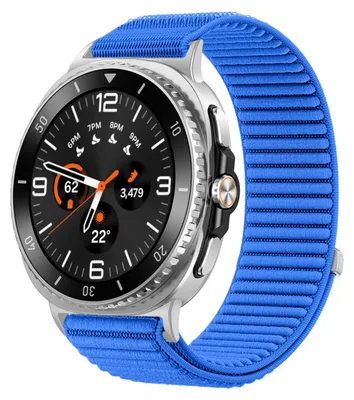 Obrázek produktu pro Pro Samsung Galaxy Watch 8 / 8 Classic Nylon Velcro Metal Interface Strap Blue
