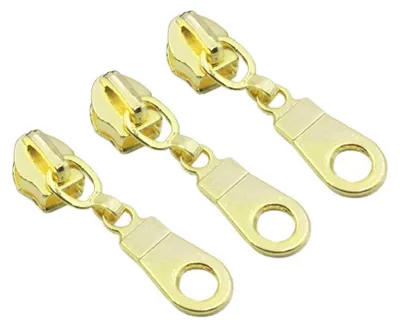 50 goldene Reißverschlusszieher für #5 Nylon-Spiralreißverschlüsse