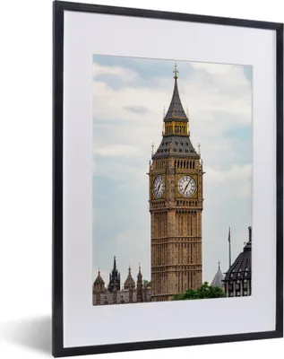 Produktbild von MuchoWow® MuchoWow® Gerahmtes Poster Nahaufnahme des Big Ben in London 30x40 cm - Poster mit zchwarzem Bilderrahmen - Wandposter Schlafzimmer