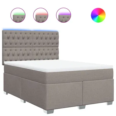 Obrázok produktu pre vidaXL Boxspring posteľ s matracom Taupe 160x200 cm Látka