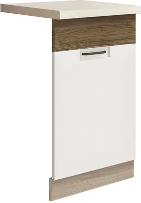 Produktbild von Möbelfront für vollintegrierten Geschirrspüler 45 cm – Favorit RIBBECK ZM 45, Weiß Hochglanz – 45 x 71,6 x 2,5 cm – inkl. Griff – kein Schrank/Gerät