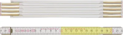Immagine prodotto di BMI Meterstab Zollstock 9143WG 3 m langer Zollstab mit 10 Glieder, weiß/gelb