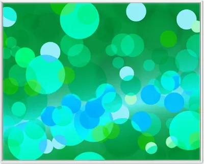 Produktbild von Wallario Wandbild Grüne und blaue Kreise - harmonisches Muster, Größe: 40,30 x 50,30 cm, Poster mit weißem Aluminiumrahmen