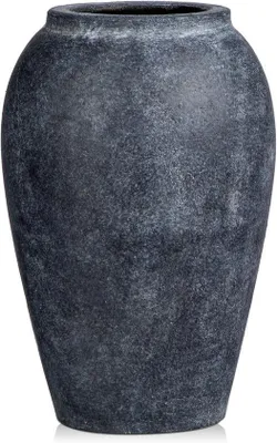 Immagine prodotto di Vaso da fiori rustico in terracotta antica - altezza 25 cm con ampia apertura e superficie opaca