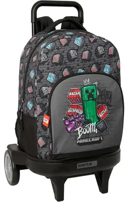 Produktbild von Safta Compact Evolutive Extraible Minecraft Graffiti 33l Rucksack Mit Rollen Grau Kinder Grau One Size