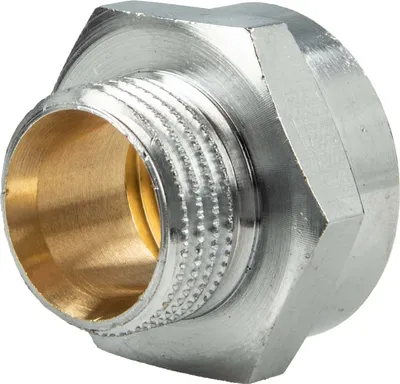 Produktbild von tecuro Reduzierverlängerung Außengewinde G 1/2 Zoll x Innengewinde Rp 3/4 Zoll, Messing verchromt