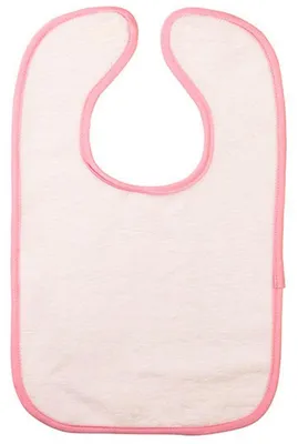 Image de ARTG - Bavoir « Babiezz All-Over » pour bébé, coton, polyester, sublimation LT6142 (taille unique) (blanc/rose clair)