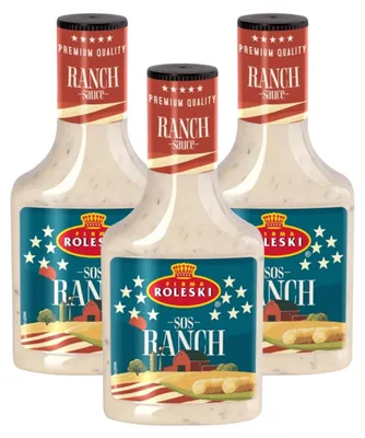 Produktbild von Roleski Ranch Dressing 3x 295g - cremige Kräuter Sauce für Salat & Gemüse