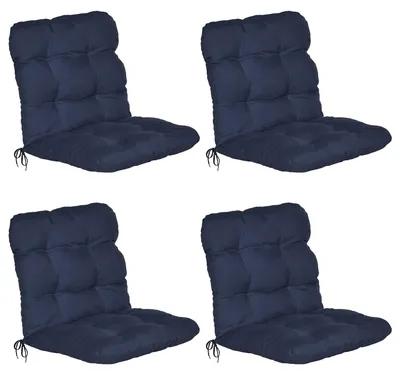 Produktbild von Beautissu 4er Set Niedriglehner Auflagen Set Flair NL, 100x50x8cm, Dunkelblau
