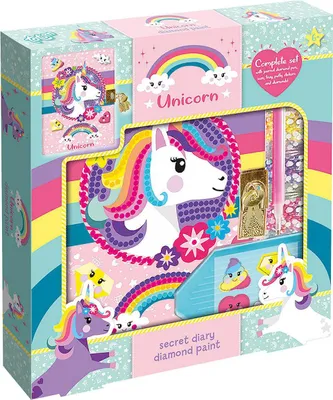 Produktbild von Totum Unicorn Secret Diary Diamond Painting, Bastelset für Kinder, 6 Jahr(e), Mehrfarbig