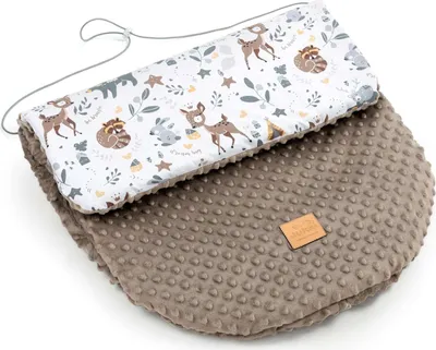 Produktbild von Magical Woodland & Mocha Minky Fußsack für Autositz und Kinderwagen