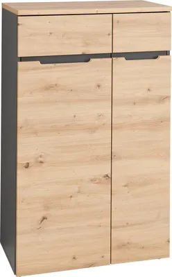 Produktbild von Kommode - 75 x 122 cm - Artisan Eiche Nachbildung - Graphit Nachbildung - 2 Einlegeböden