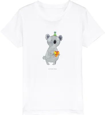 Produktbild von Mr. & Mrs. Panda Kleinkinder T-Shirt Koala Geschenk 9-11 Jahre (134/146) - Weiß - Baumwolle Kinder, Bio, Party, Kindershirt, Mädchen, Geburtstag, Teenager