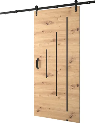 Produktbild von Schiebetür Zimmertür Tür mit Griffstange LOFTIKO Y 90 cm