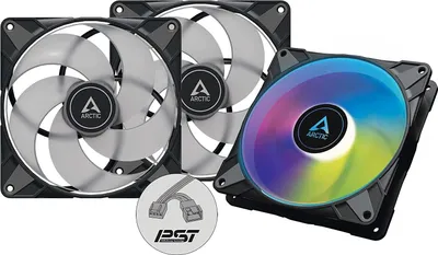Produktbild von ARCTIC Lüfter P14 PWM PST A-RGB 0dB (Black) 3pcs Value Pack