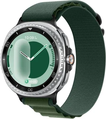 Produktbild von Nylon Armband für Samsung Galaxy Watch 8 / 8 Classic Alpine Loop Design D- Grün