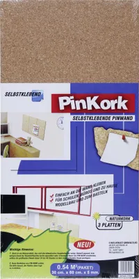 Produktbild von Vigo Pinkorkplatten selbstklebend, 60 x 30 cm, 3 Stück