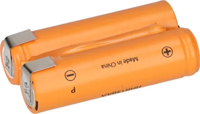 Produktbild von Akkupack 2,4V 1500mAh Panasonic Spezial Industrie Akku AA Mignon Reihe mit Lötfahne