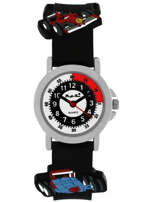 Produktbild von Pacific Time Kinderuhr Armbanduhr Jungen Rennwagen Cars AutoSilikon Uhr 200521