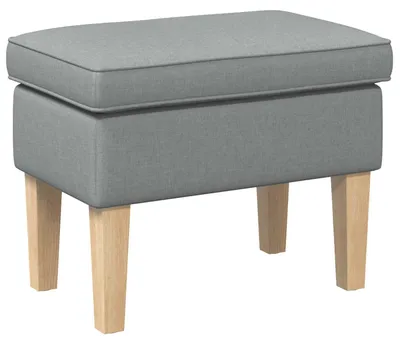 Produktbild von Hocker Hellgrau 55 x 35 x 41 cm Stoff