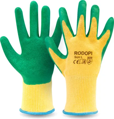 Produktbild von Rodopi Arbeitshandschuh Latex Gartenhandschuhe beethandschutz Unisex Größe 9