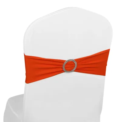 Stretch-Spandex-Stuhlhussen Orange, 100 Stück