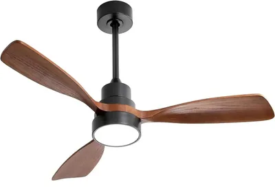 Image de Ventilateur de plafond, moteur à courant continu, télécommande, marron, 30 W, 220 V