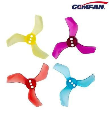 Produktbild von Gemfan 1635 40mm 3 Blatt Propeller 1,5mm Loch 4xCW 4xCCW Transparent Gelb