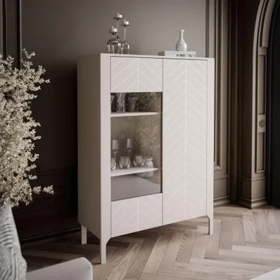 Produktbild von LUMI Zweitürige Vitrine mit Glas