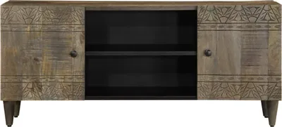 Produktbild von vidaXL TV-Schrank Hellgrau 105x33,5x46 cm Massivholz Mango