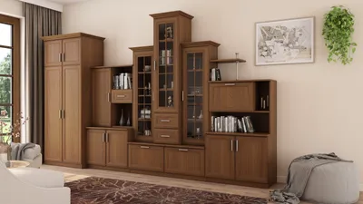 Produktbild von Meblast | Wohnwand Hades + Schrank | Kirschbaum Porto - Funktional, Elegant, Wohnzimmermöbel