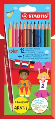 Produktbild von STABILO Buntstifte color sechseckig 12 + 1 Promo-Etui