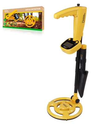 Produktbild von National Geographic Kinder Metalldetektor mit Schaufel, LCD, IP67 Suchspule, bis 10 cm Suchtiefe, verstellbar