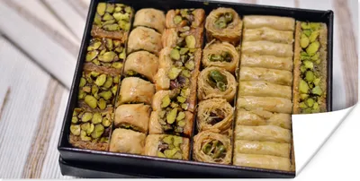 Produktbild von MuchoWow® Poster Baklava aus dem Libanon 80x40 cm - Wanddeko