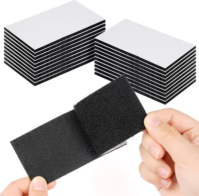 Produktbild von 20 Stück 50 mm × 100 mm(2 Meter) Klettband Selbstklebend Extra Stark, Doppelseitig Klettverschluss Selbstklebend, Breit Selbstklebendes Klebepad für Befestigung Organisation Aufbewahrung