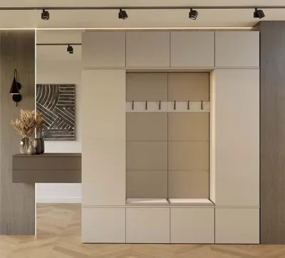 Produktbild von Garderobe HAGA IV 2Sz2W Kaschmir beige 2x Garderobe + 2x Kleiderbügel
