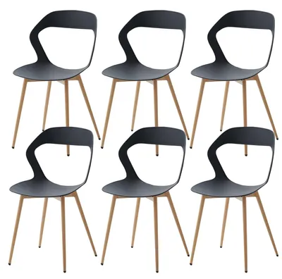 Produktbild von Set aus 6 Esszimmerstühlen – Stühle – Sitzgruppenstühle – Konferenzstühle – Schminktische-Stühle
