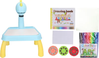 Immagine prodotto di Tavolo da disegno proiettore simpatico dinosauro colori vivaci rimovibile Smart Skether per bambini educazione verde verde