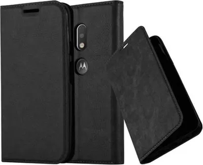 Immagine prodotto di Cadorabo custodia per Motorola MOTO G4 PLAY cover protettiva in nero custodia per cellulare cover chiusura magnetica