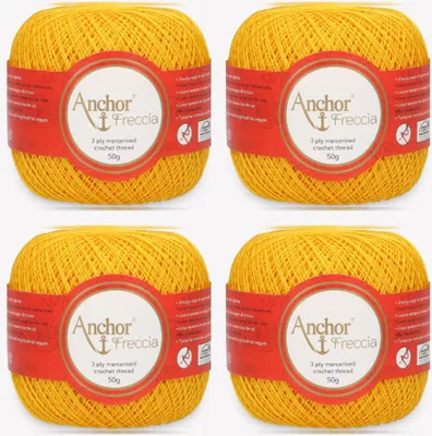 Produktbild von 4x Anchor Freccia 16 – Feines Baumwollgarn für filigranes Häkeln (color 08298)