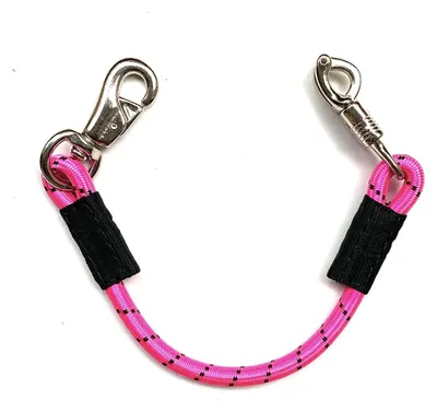 Elastikbindeband 80 cm rosa mit Panikhaken für Pferde