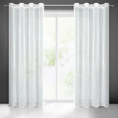 Zdjęcie produktu dla Zasłona SOLEI biała 140x250 cm zasłona oczkowa