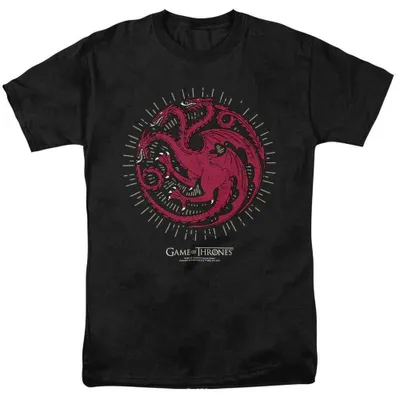Produktbild von Game Of Thrones - "Targaryen Brust" T-Shirt für Herren/Damen Uni TV39004 (M) (Schwarz), KI-generiertes Bild
