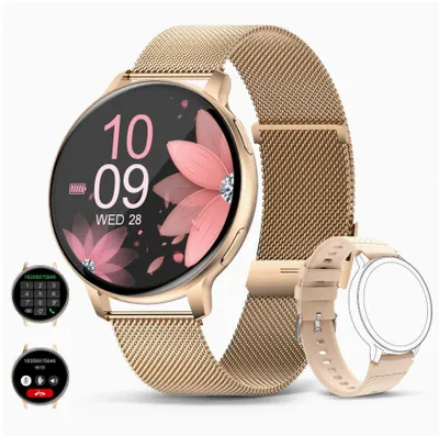 Produktbild von Smartwatch mit Bluetooth-Sprachfunktion, Herzfrequenzmesser und Gesundheitsmonitor, 1,39 Zoll großem Bildschirm, modischer Sport-Smartwatch
