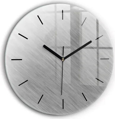 Produktbild von Wallfluent Große Wanduhr – Stilles Quarzuhrwerk - Uhr Dekoration Wohnzimmer Schlafzimmer Küche - Zifferblatt mit Striche - schwarze Zeiger - 60 cm - Metallwand