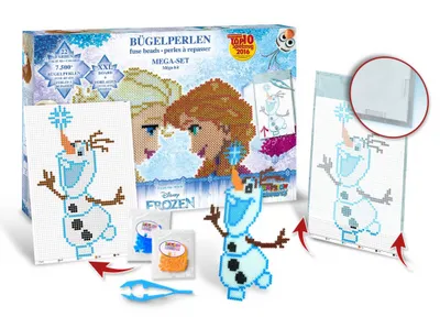 Produktbild von Craze Rainbow Beadys Bügelperlen Mega Set Disney Frozen 7500 Perlen