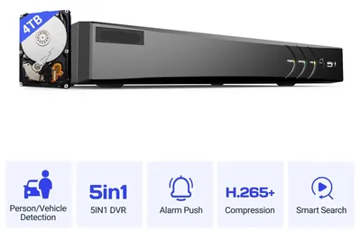 Immagine prodotto di Sistema di videosorveglianza 4K - Registratore video - Registratore di sorveglianza - Sistema di registrazione