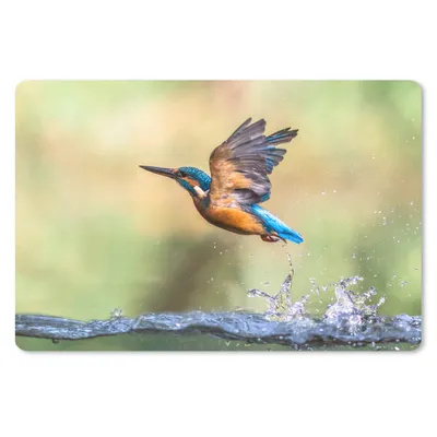 Produktbild von MuchoWow® Mauspad Mousepad Eisvogel - Wasser - Fliegen 27x18 cm - Mousepads - Maus Mat - Pad - Mausunterlage - Büroartikel - Desk Matten
